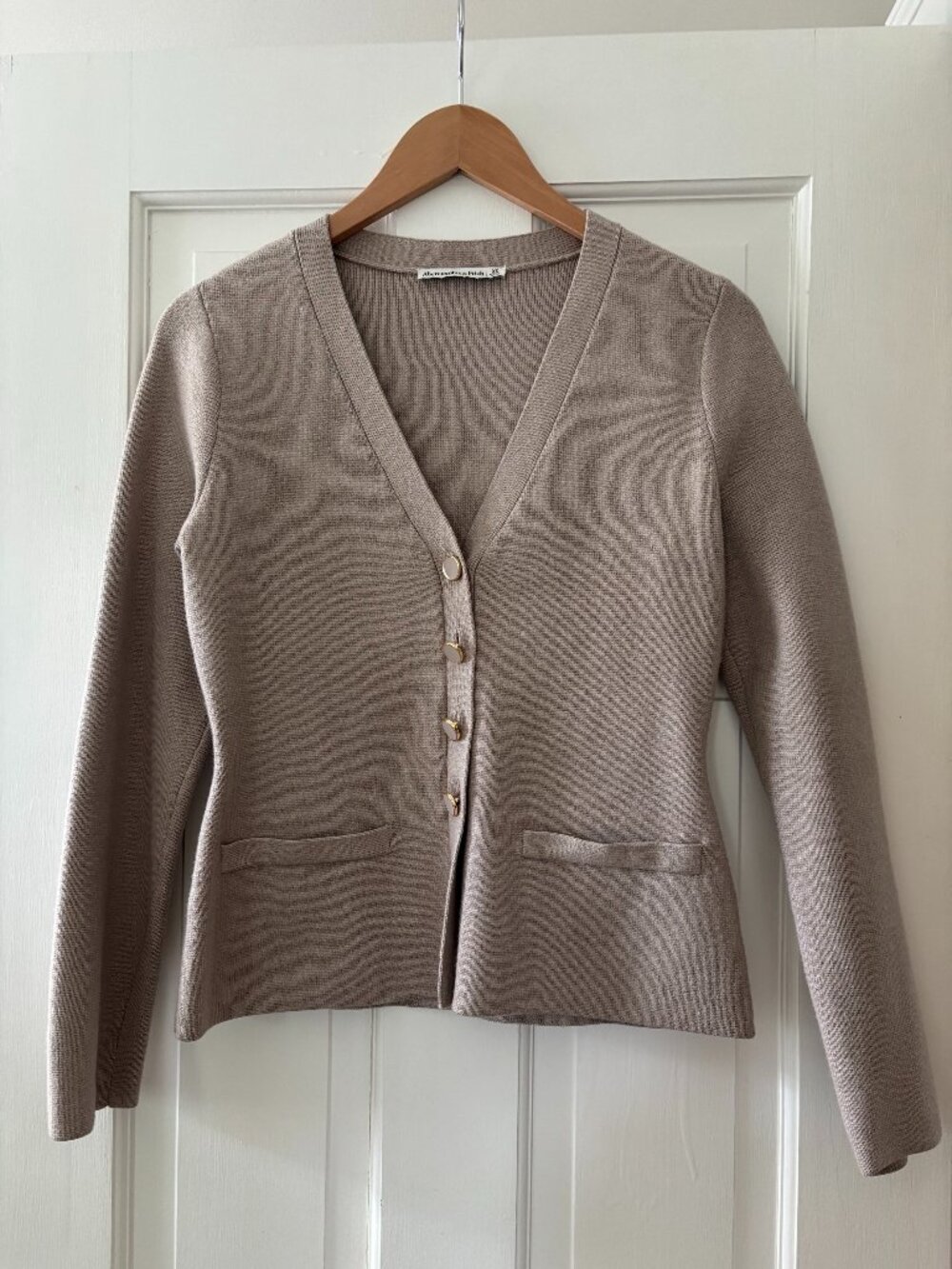 Abercrombie & Fitch Tan Cardigan Sweater in XS